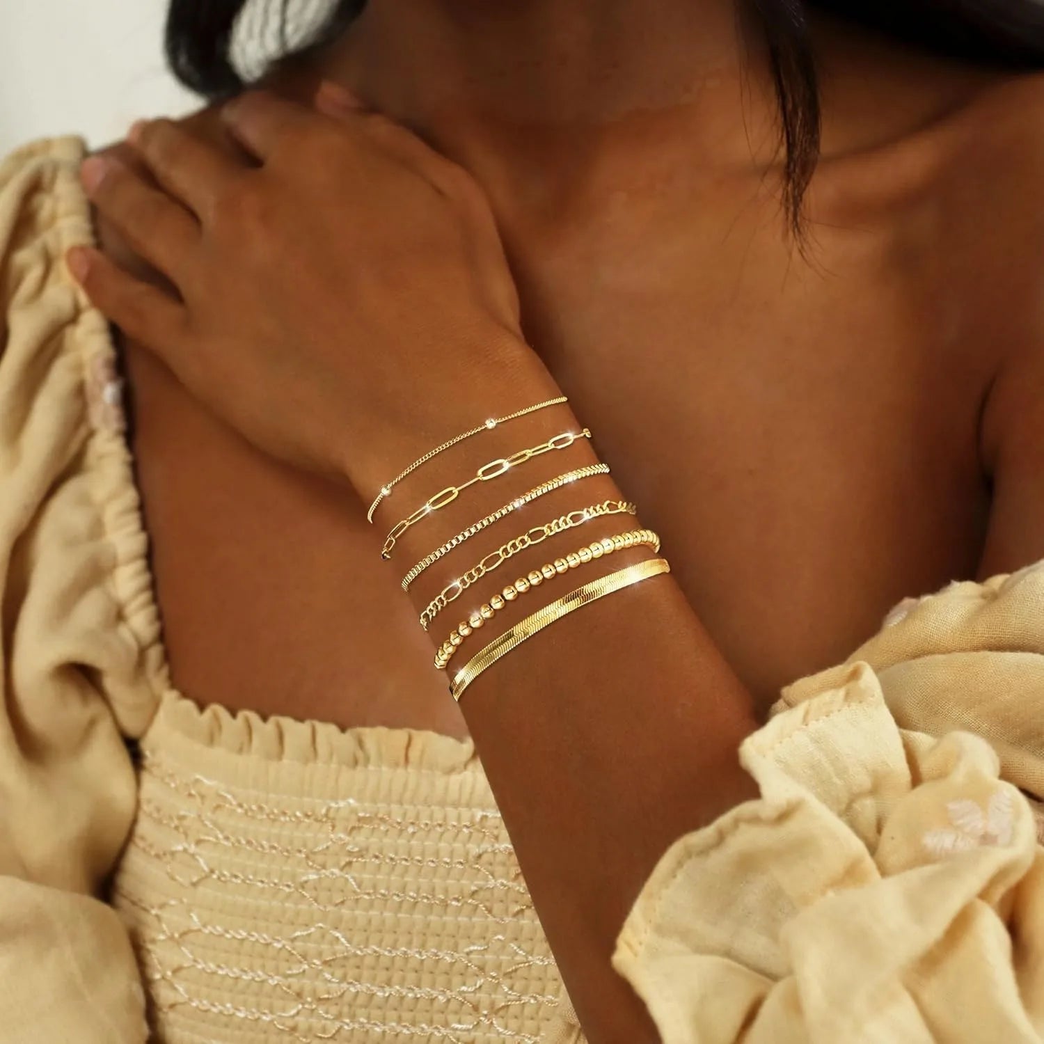 14K Gold Plated Waterproof Bracelets for Women
