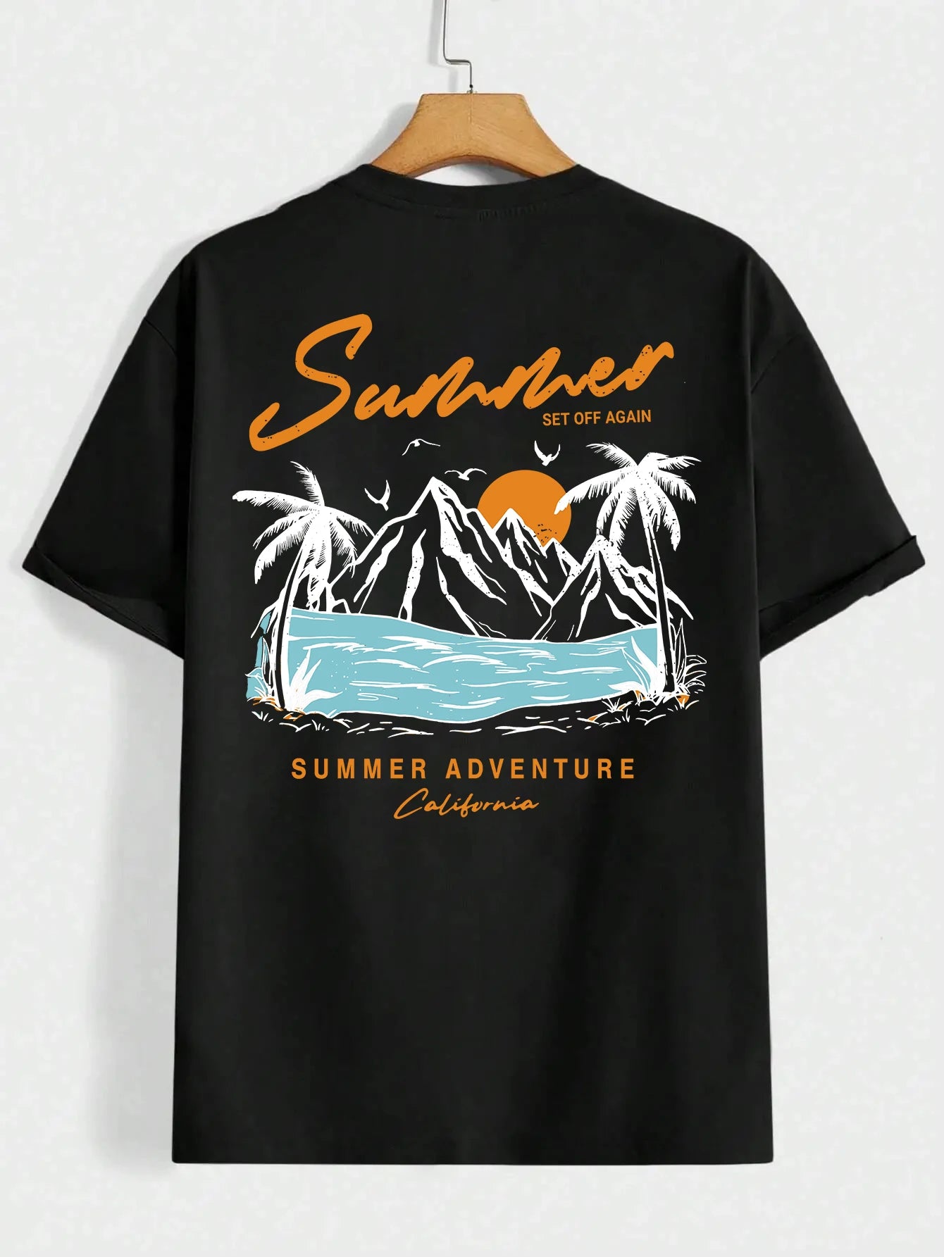 Men’s California Adventure T-Shirt – Loose Cotton Summer Top