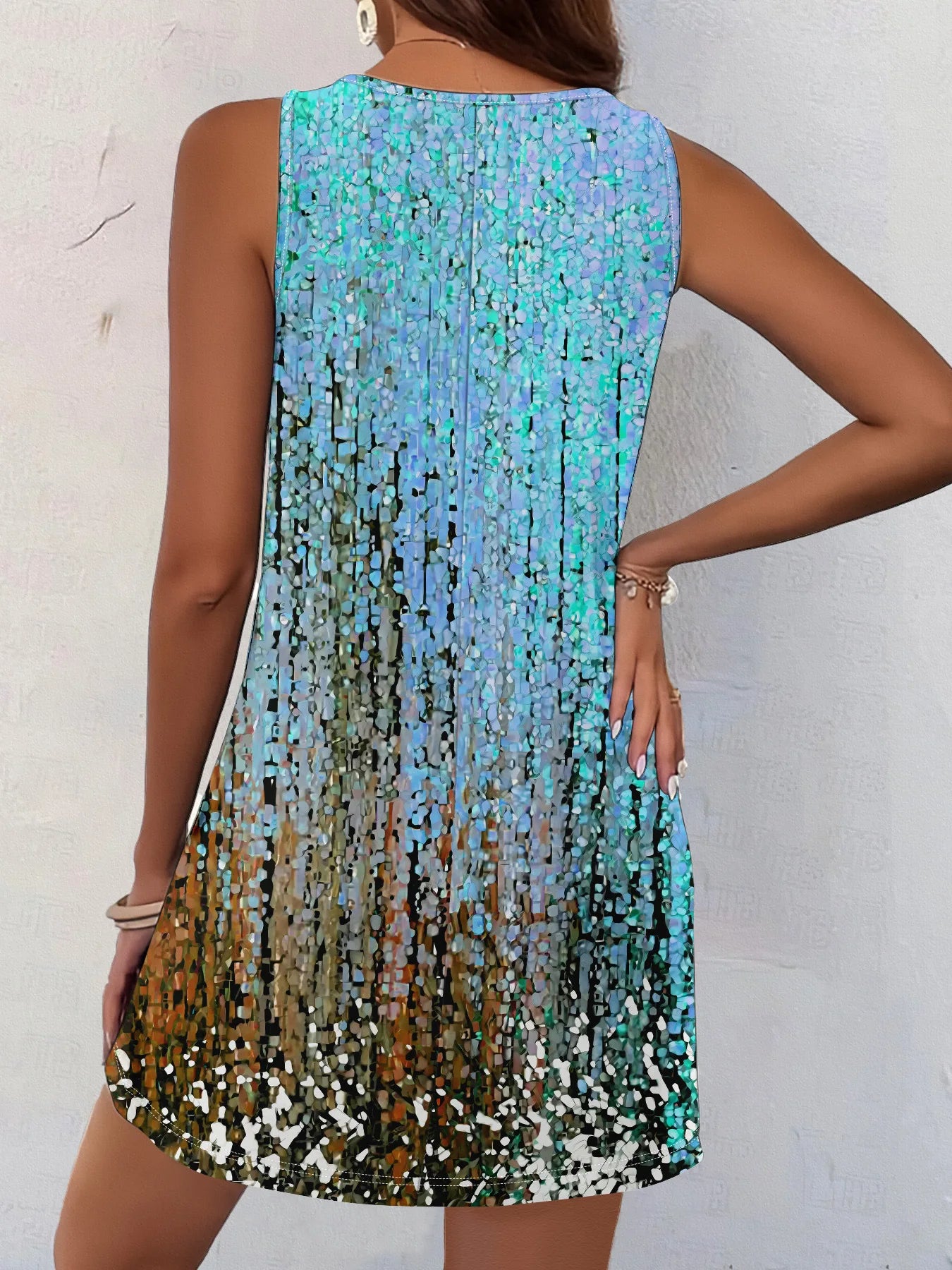 Bohemian Sleeveless Summer Dress – Exclusive Print Vacation Style