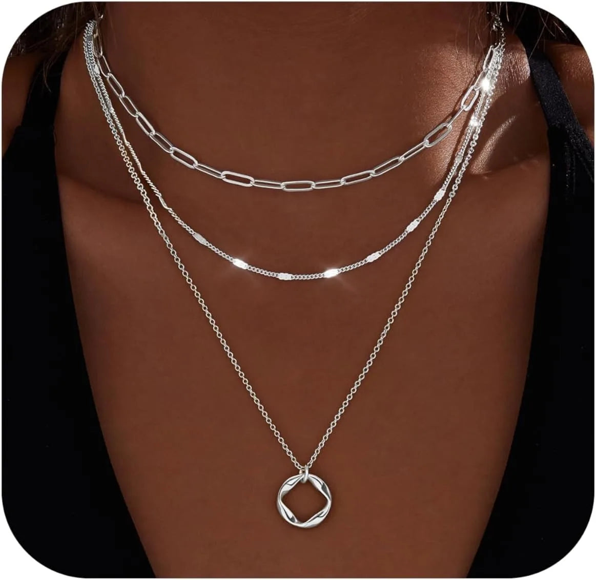 Layered Gold & Silver Necklaces for Women