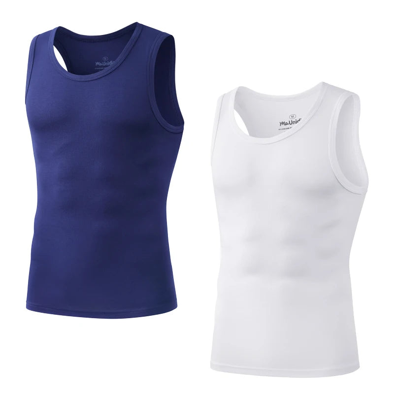 2-Pack Men’s Tank Tops – Bamboo Fiber Sleeveless Gym Vests