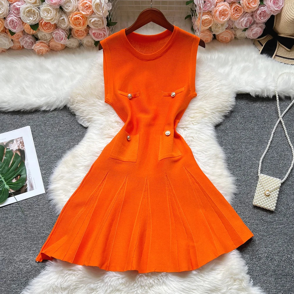 YuooMuoo 2025 Summer Pleated Short Dress