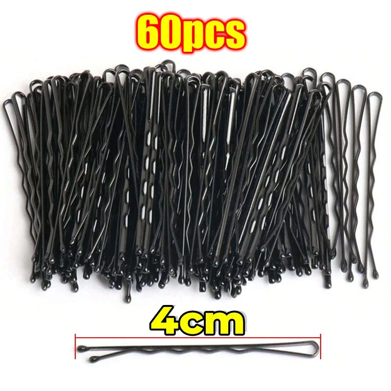 Black U-Shaped and Straight Bobby Pins – 60/600 pcs Hair Styling Set