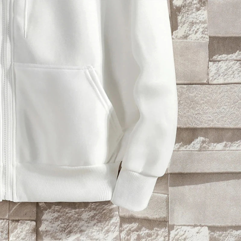 Men’s Zipper Hoodie – Autumn Winter Long Sleeve Casual Sweatshirt