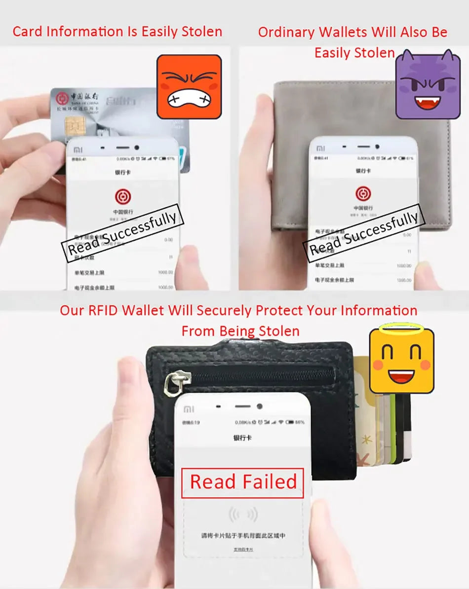 Anti-Theft RFID Slim Wallet