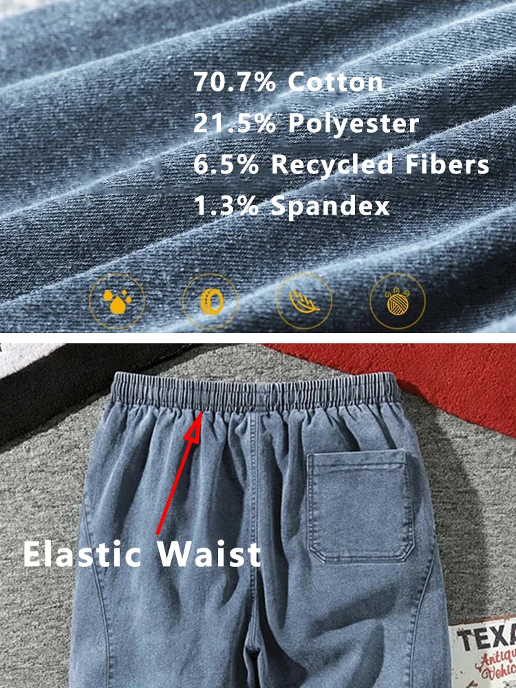 Men’s Black/Blue Cargo Jeans