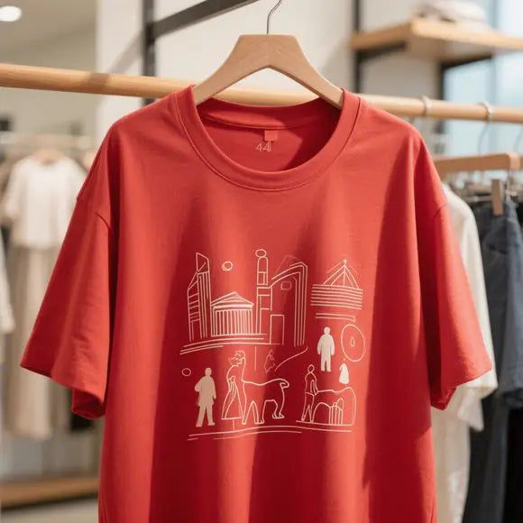 Plus Size Women’s Printed Cotton T-Shirt – Casual Crew Neck