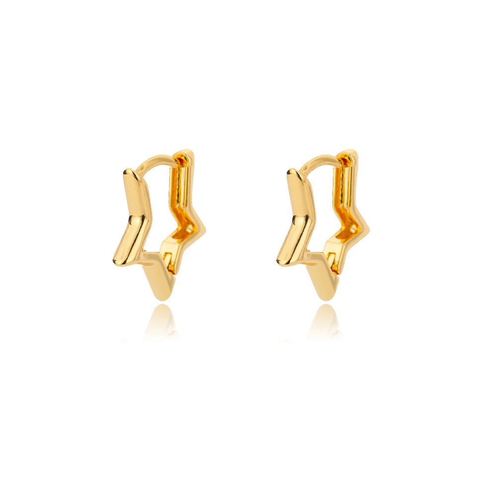 Luxury Star Hoop Earrings for Women
