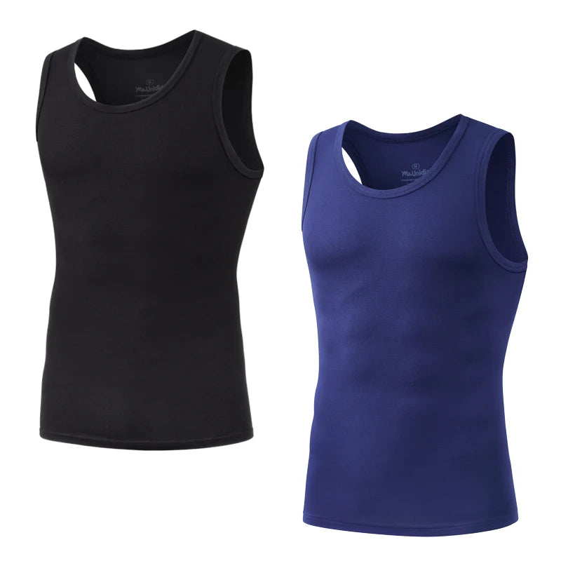 2-Pack Men’s Tank Tops – Bamboo Fiber Sleeveless Gym Vests