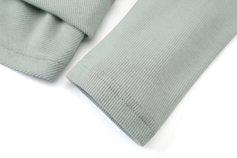 AS 2025 Summer Ribbed Wrap Top & A-Line Dress Set