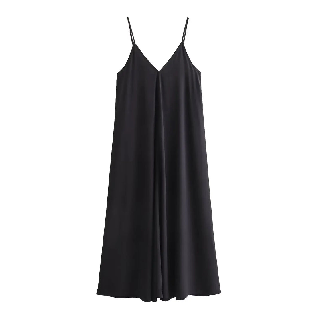 MUJER Women’s Black & Red Slip Long Dress