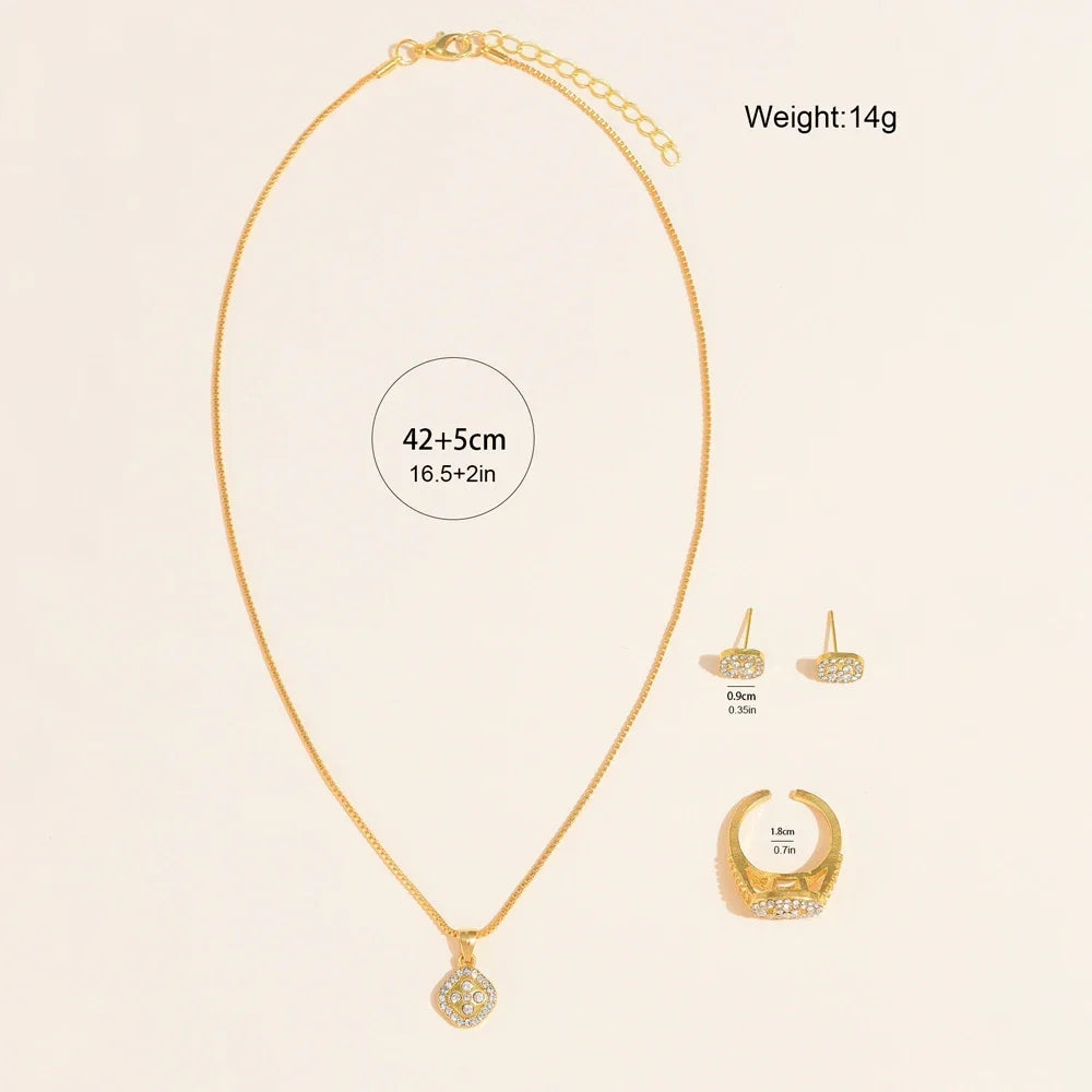 Luxury Women’s Gold Watch – Fashion Quartz Diamond Bracelet Wristwatch Set