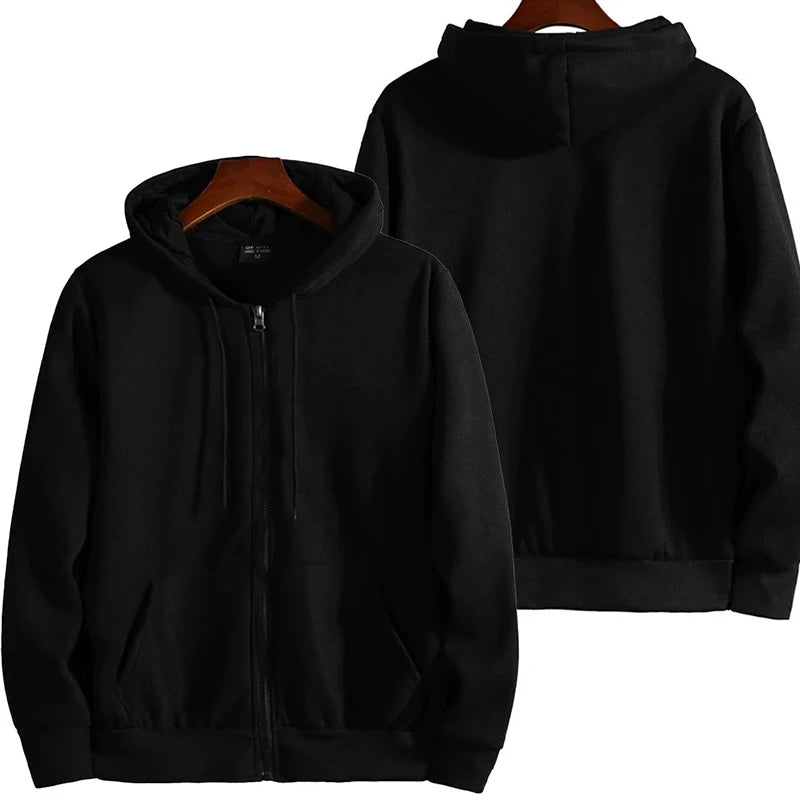 Men’s Zipper Hoodie – Autumn Winter Long Sleeve Casual Sweatshirt