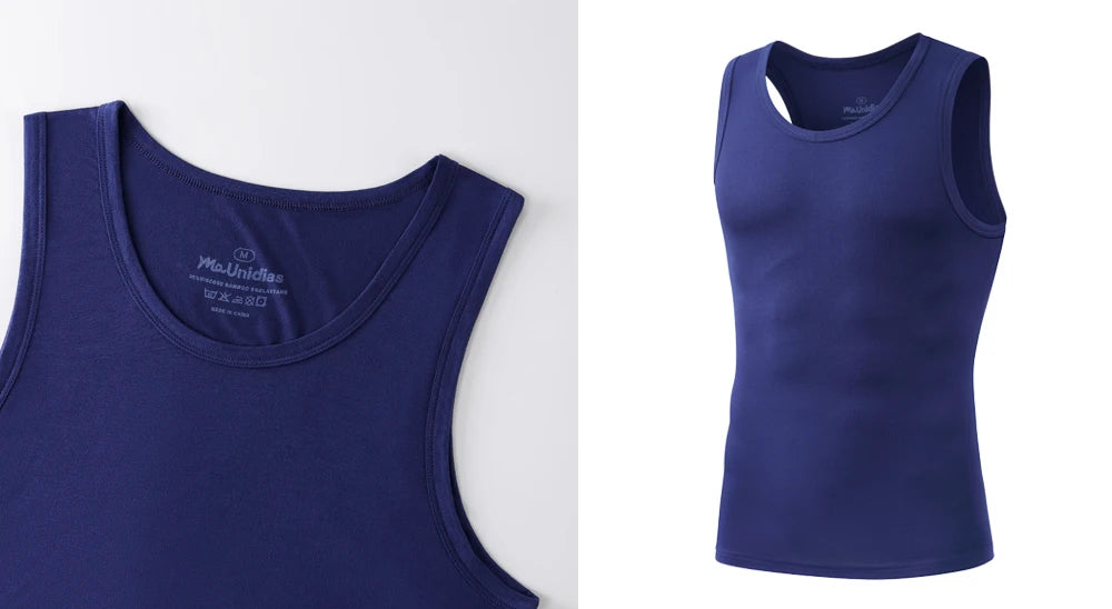 2-Pack Men’s Tank Tops – Bamboo Fiber Sleeveless Gym Vests