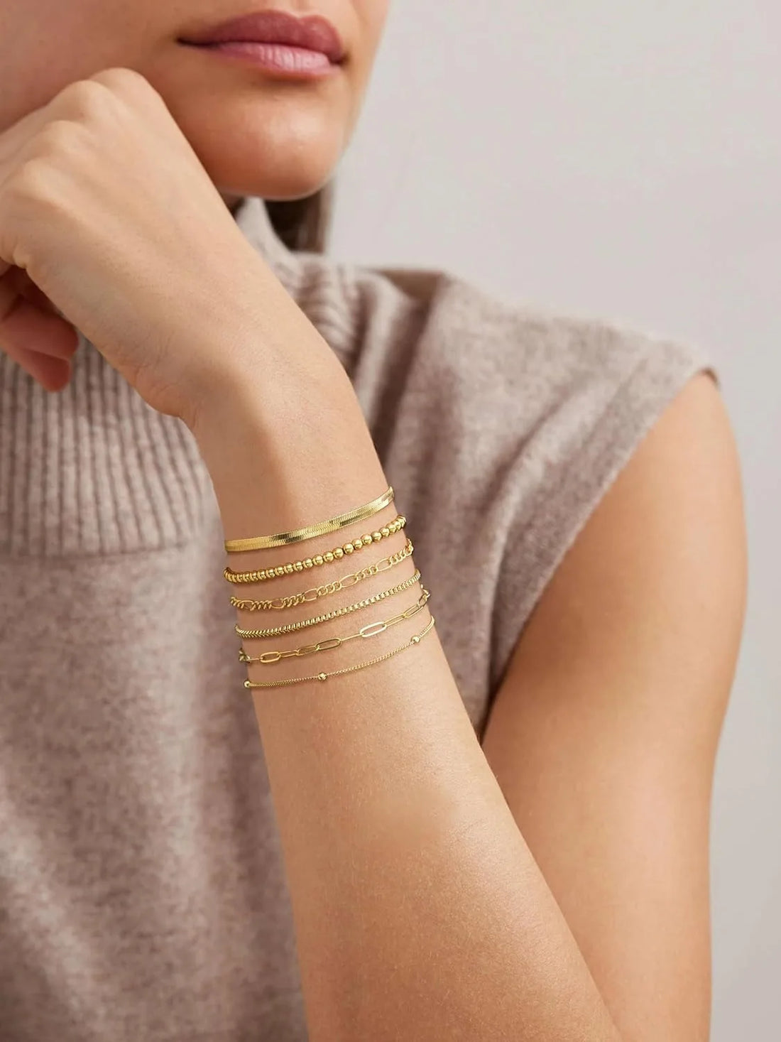 14K Gold Plated Waterproof Bracelets for Women