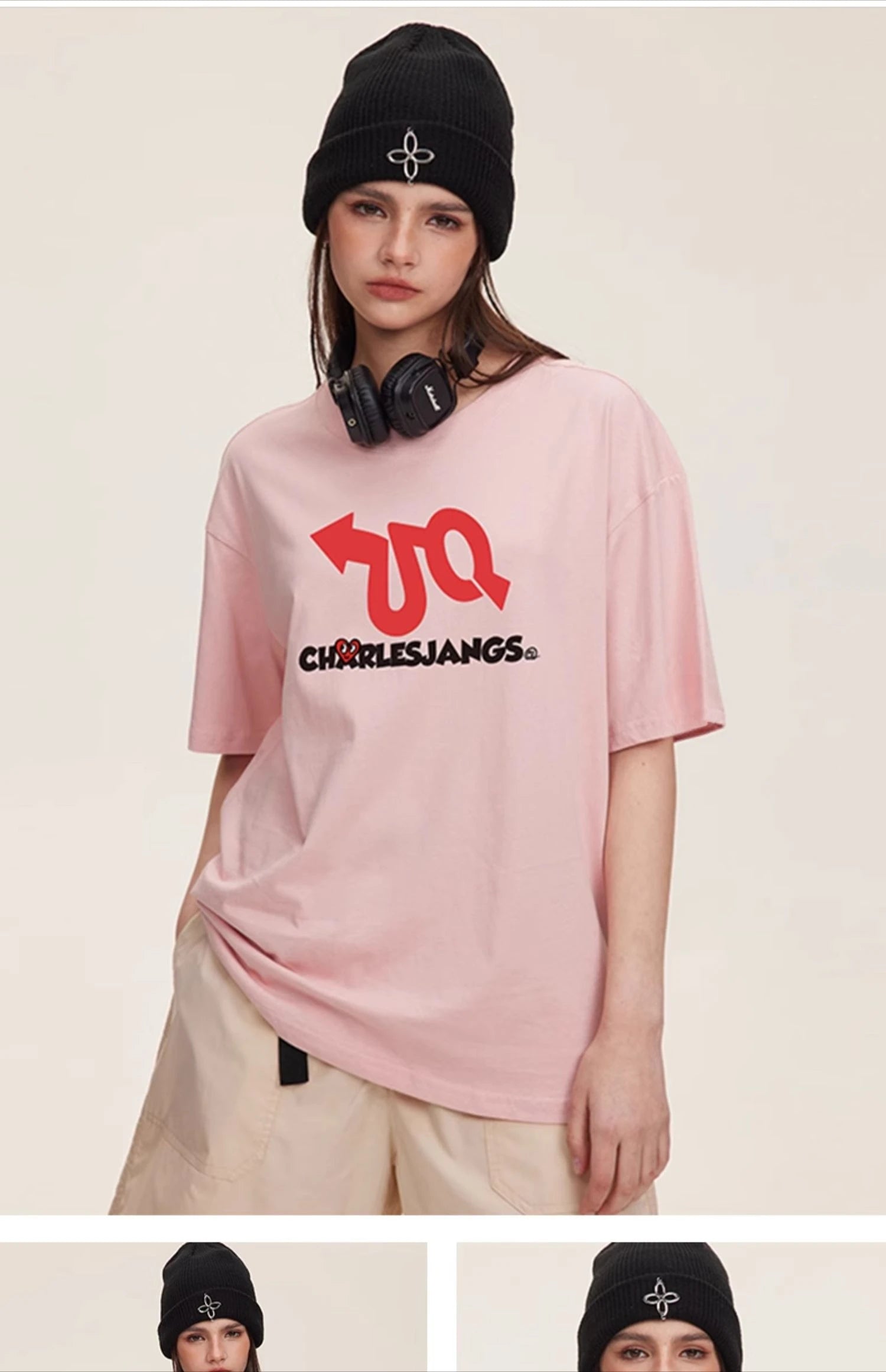 Plus Size Women’s Love Print Cotton T-Shirt