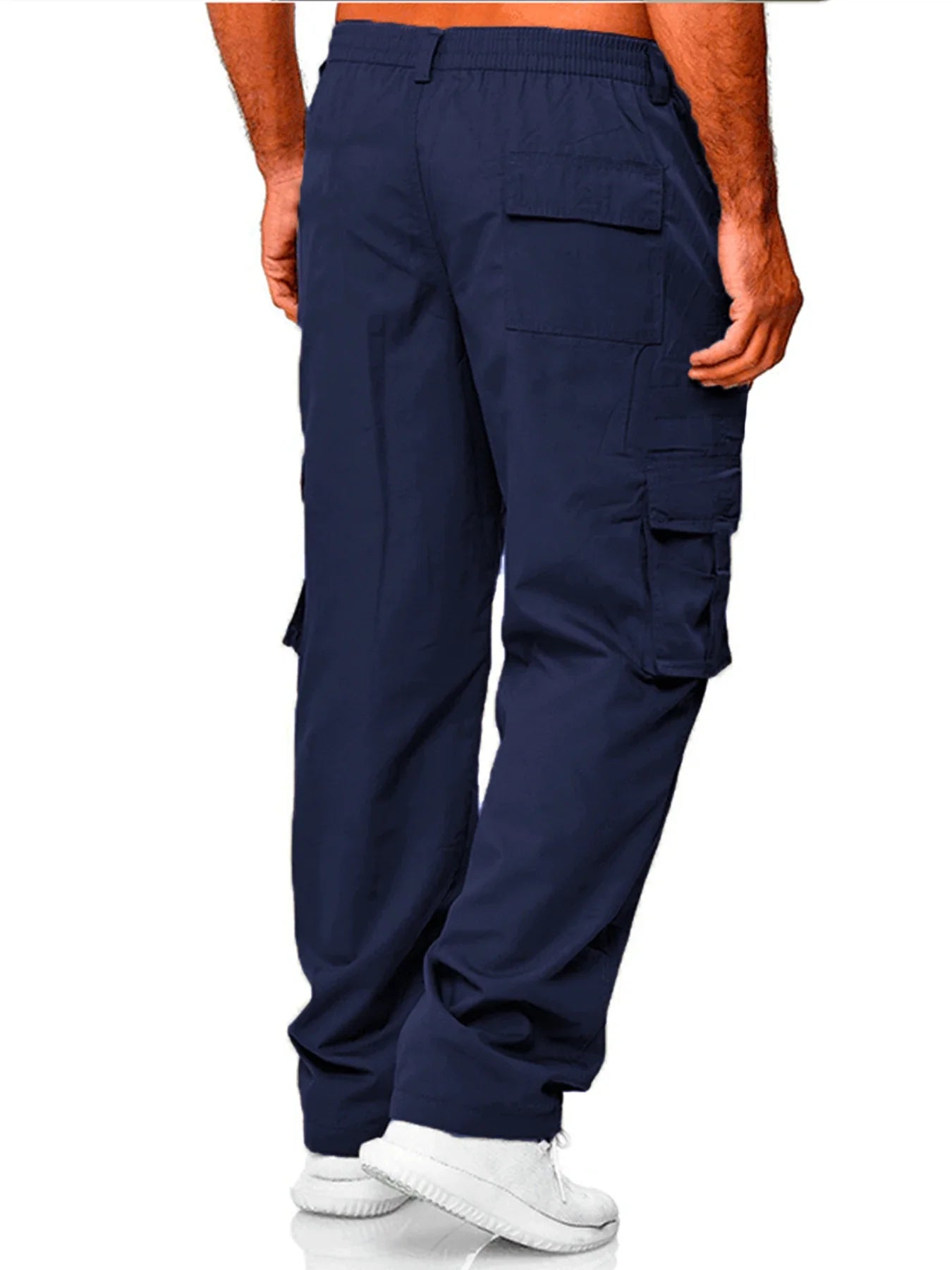 Men’s Cargo Sweatpants – Loose Straight-Leg Multi-Pocket Workwear Pants
